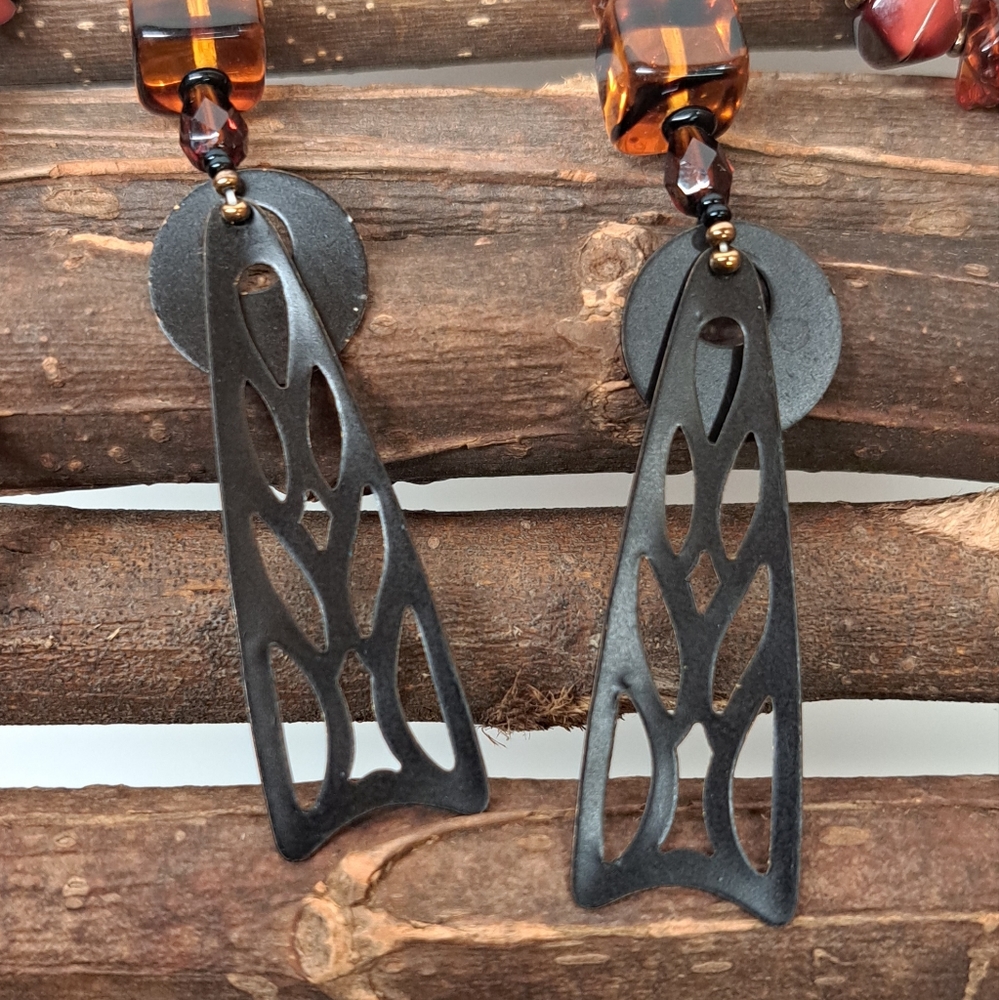 Neiman Marcus Statement Dangle Earrings - image 4